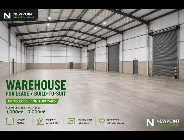 3,000M² WAREHOUSE TO LET IN NEW ERA