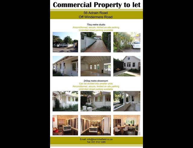 75M² SHOWROOM TO LET IN MORNINGSIDE