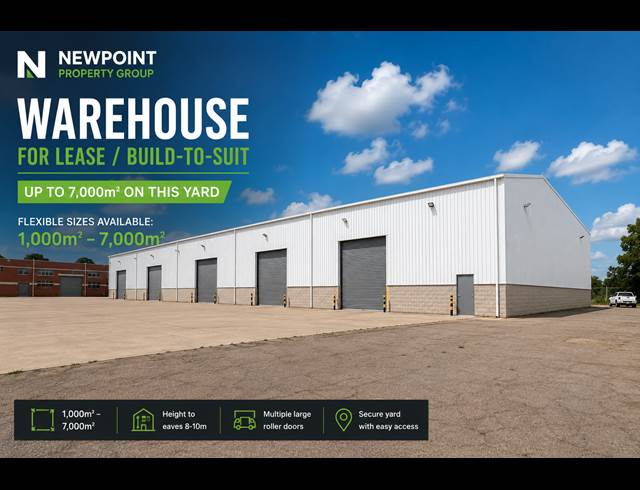 3,000M² WAREHOUSE TO LET IN NEW ERA