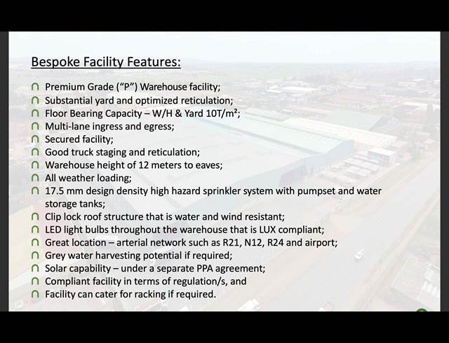 5,814M² WAREHOUSE TO LET IN EPPING INDUSTRIAL